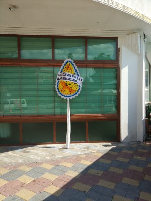 ısparta düğün çelengi - ayaklı sepet